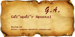 Gáspár Apostol névjegykártya